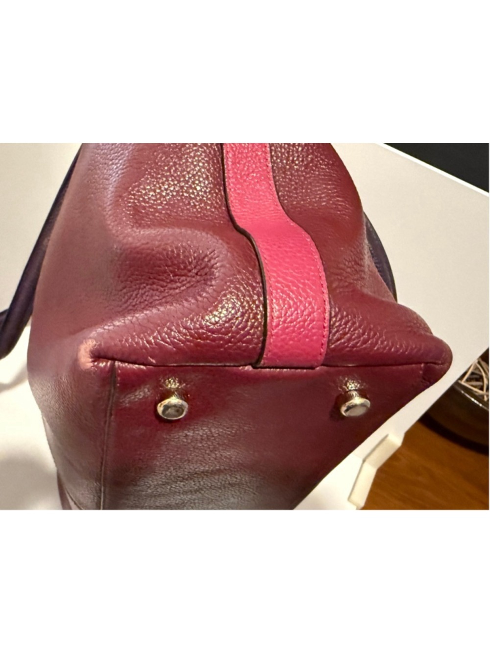Coach Tyler Colorblock Pebble Leather Tote Bag with Gold Hardware F57210 - Picture 10 of 16